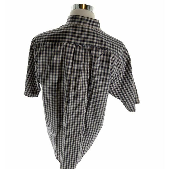 GAP Shirt Mens Size Extra Large Short Sleeves Button Down Multicolor Plaid Top - Picture 5 of 8
